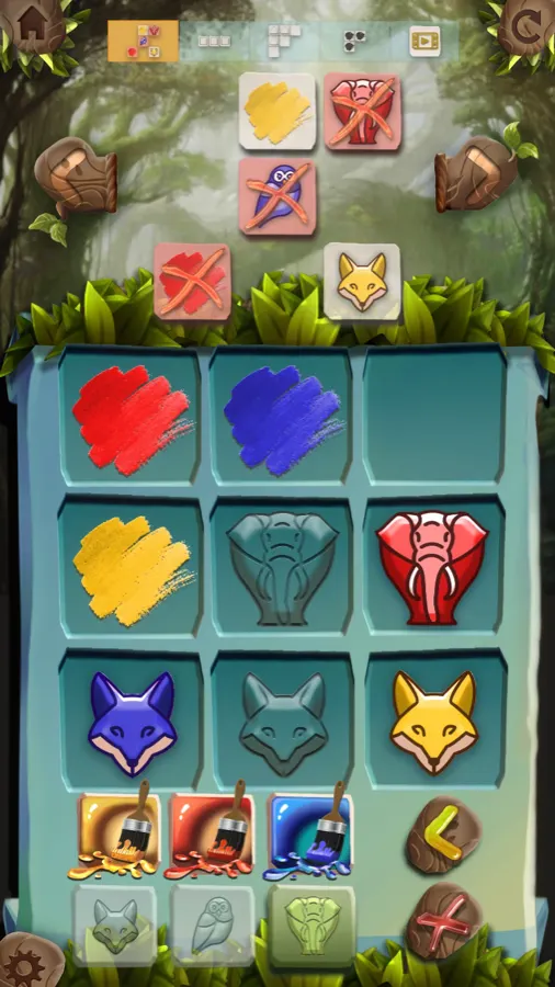 Paint and place the animals
